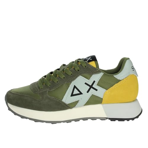 Sun68 Z35111 Sneakers Con Lacci In Tessuto/Camoscio Uomo Militare 46