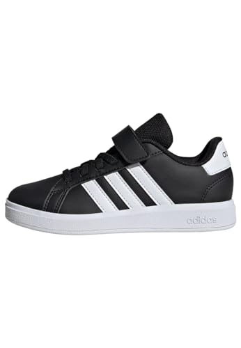 Adidas Grand Court 2.0 Shoes Children, Scarpe Da Tennis, Core Black/Cloud White/Core Black, 28.5 Eu