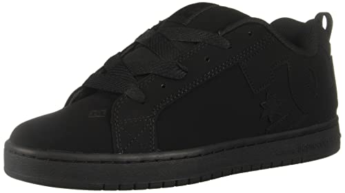 Dc Shoes - Sneaker Court Graffik Shoe, Uomo, Black/Black/Black, 40,5