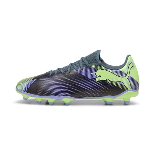 Puma Future 7 Play Fg/Ag, Soccer Shoe Unisex - Adulto, Gray Skies Elektro Purple Fizzy Apple Puma White, 40 Eu