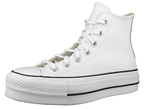 Converse Chucks Plateau Bianco 560846C Chuck Taylor All Star Lift - Hi Bianco Nero Bianco, Taglia:36
