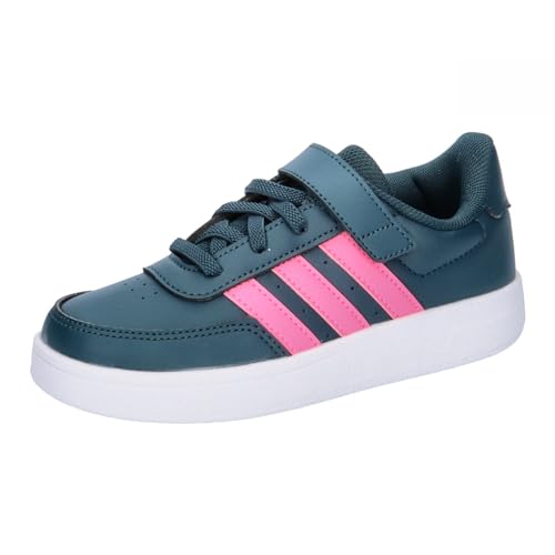 Adidas Breaknet Lifestyle Court Elastic Lace And Top Strap Shoes, Scarpe Da Tennis, Arctic Night/Lucid Pink/Cloud White, 38 2/3 Eu