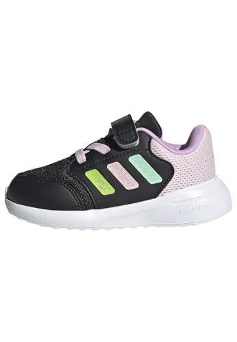Adidas Tensaur Run 3.0 Shoes Infants, Scarpe Da Corsa Unisex-Bimbi 0-24, Core Black/Clear Mint/Clear Pink, 23 Eu