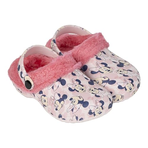 Cerdá Life'S Little Moments | Pantofole Da Casa Clog In Shearling Di Minnie Mouse: Comode E Antiscivolo Con Fodera Morbida Per I Fan Disney
