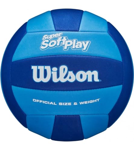 Wilson Pallone Da Pallavolo Super Soft Play, Pelle Sintetica, Utilizzo Indoor E Outdoor, Adatto Anche Per Beach Volley