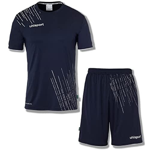 Uhlsport Score 26 Football Calcio Trikot-Set Camicia Funzionale Maglia T-Shirt - Set Di Magliette Da Calcio - Set Completo Con Maglietta E Pantaloncin
