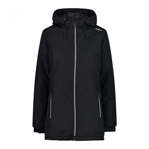 Cmp - Woman Jacket Long Fix Hood, Nero, 52