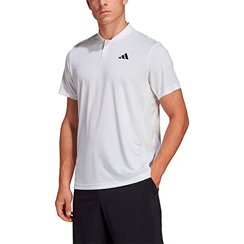 Adidas Club Tennis Henley Camicia Polo, Bianco, M