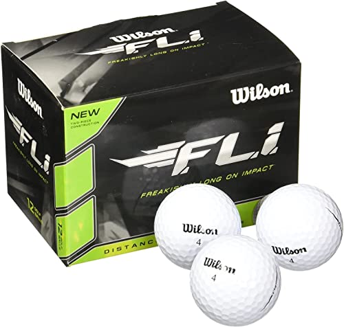 Wilson Staff F.L.I. - Palline Da Golf, Confezione Da 12, Colore: Bianco