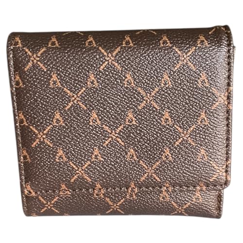 Pashbag Portafogli Atelier Du Sac In Ecopelle Con Monogramma Marrone; Numerosi Scomparti Per Una Perfetta Organizzazione; Chiusura A Patta Con Bottone