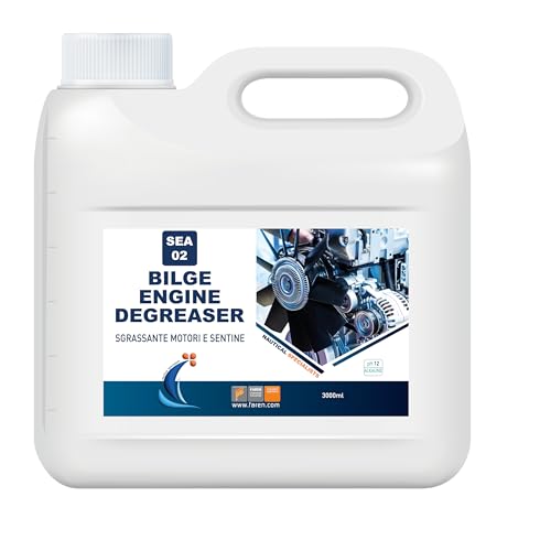 Faren Sea 02,Sgrassante Per Motori E Sentine,Elimina Grassi,Idrocarburioli,Etc.,Non Intacca Leghe,Plastiche E Vernici,3 Lt (1)