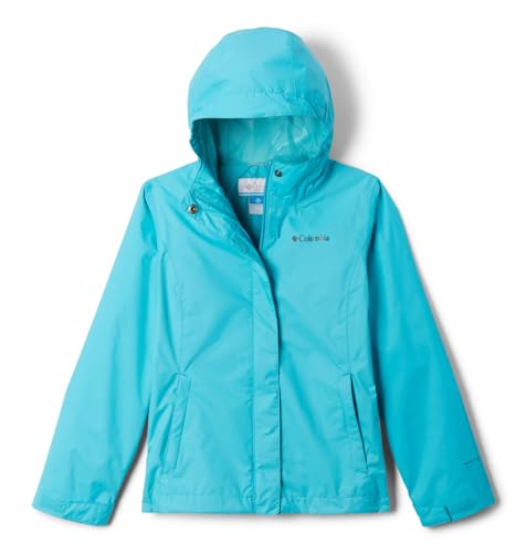 Columbia Youth Girls Arcadia 2 Jacket, Waterproof Rain Jacket, Geyser, M