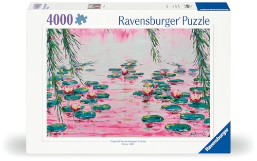 Ravensburger - Puzzle Pink Water Lines, Puzzle 4000 Pezzi, Puzzle Adulti E Bambini +14 Anni, 138X92 Cm