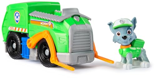 Paw Patrol, Camion Per La Raccolta Di Rifiuti Di Rocky, Veicolo E Personaggio Rocky, Giochi Bambini, 3+ Anni