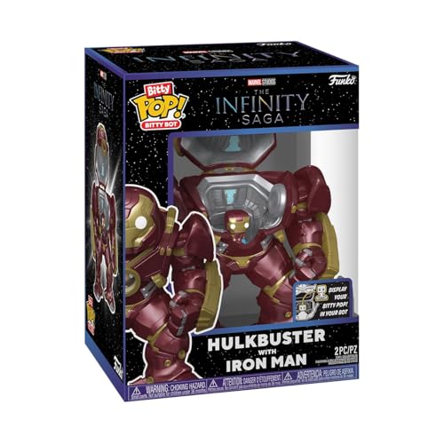 Funko Bitty Bots: Marvel - Hulkbuster Con Iron Man! Bitty Pop! - 0,9 Pollici (2,2 Cm) - Marvel'S Infinity Saga - 0,9 Pollici E 4,85 Pollici - Collezio