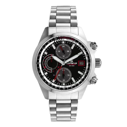 Lorenz - Orologio Sportivo Da Uomo - Orologio Cronografo Al Quarzo A Carica Solare Modello Solar Chrono 030253Aa - Orologio Con Cinturino In Acciaio