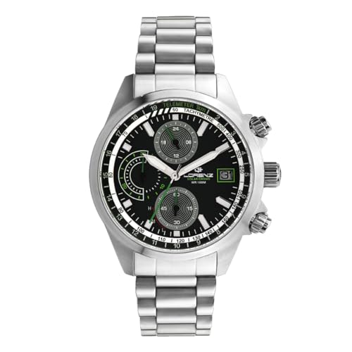 Lorenz - Orologio Sportivo Da Uomo - Orologio Cronografo Al Quarzo A Carica Solare Modello Solar Chrono 030253Cc - Orologio Con Cinturino In Acciaio