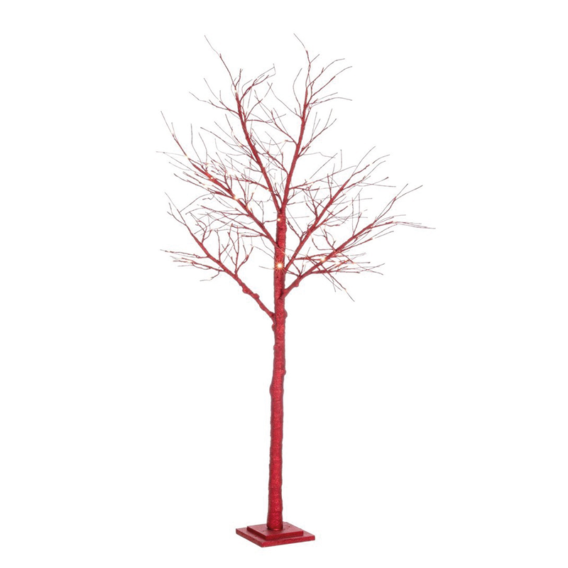 Albero natale timber rosso h160 x 50 cm