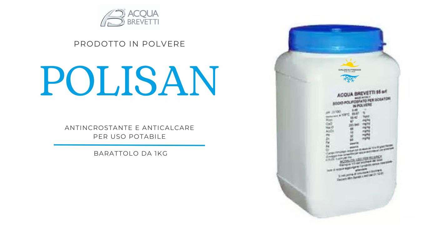 Polisan polifosfati in polvere per dosatore anticalcare - barattolo da 1 kg