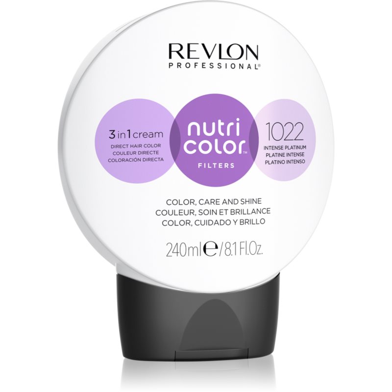 Revlon Professional Nutri Color Filters Metal-Ice Maschera Nutriente Colorata Per Uso Professionale 1022 240 Ml