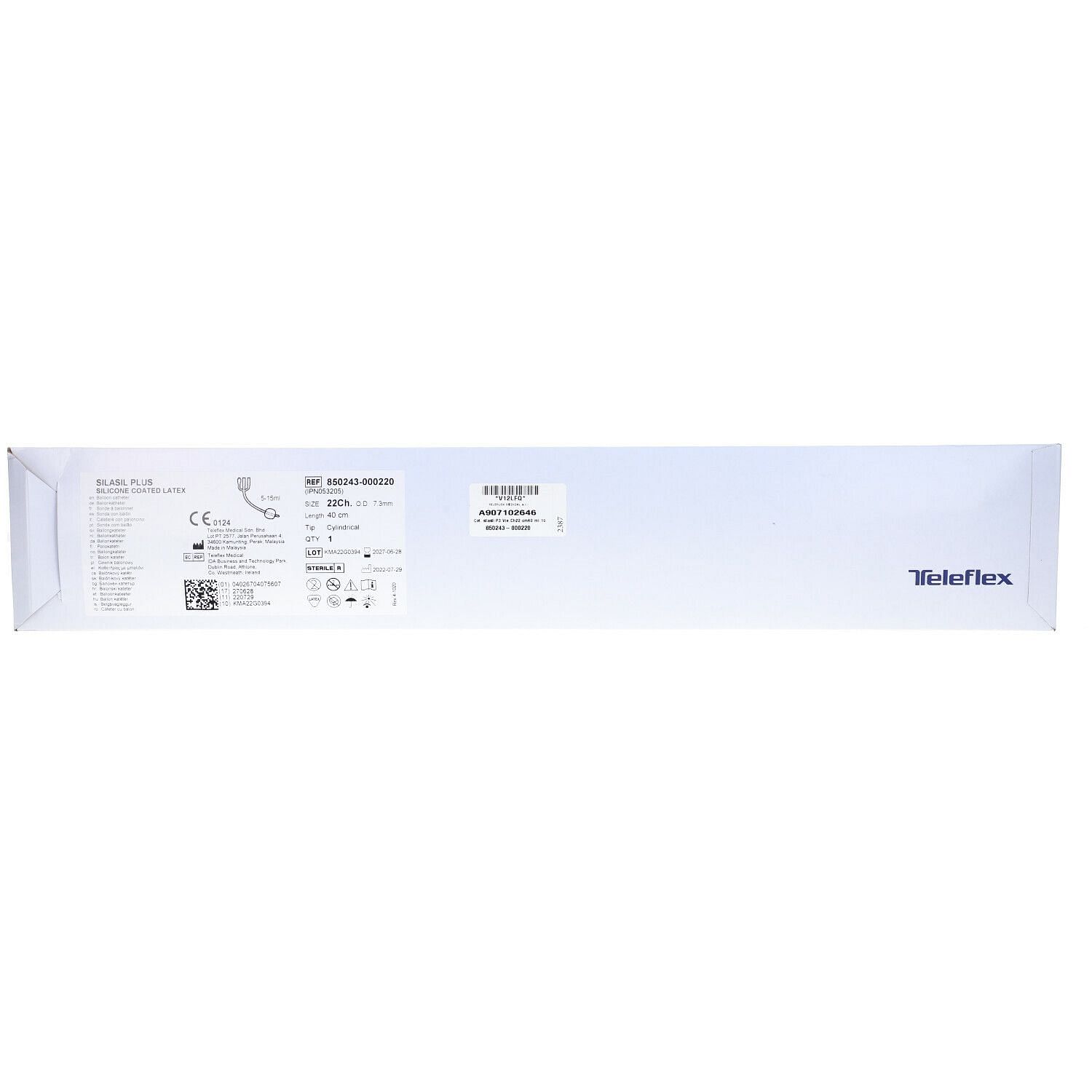 Catetere Vescicale A Permanenza Foley Silasil Plus Adulto Per Irrigazione A 3 Vie Con Palloncino In Silicone 2 Fori Laterali Ch22 1 Pezzo
