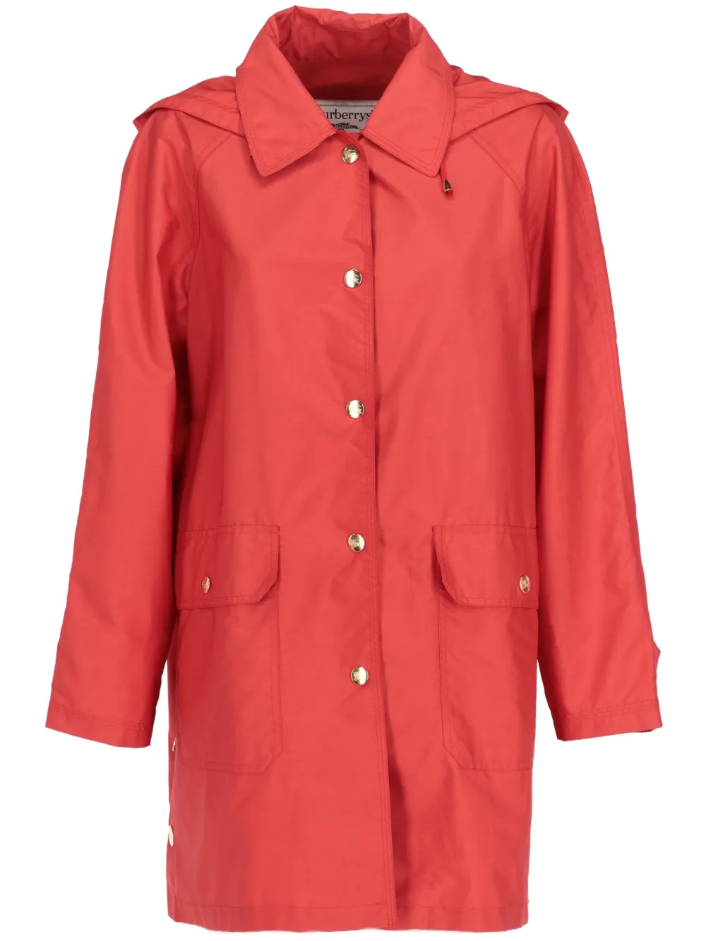 Burberry Pre-Owned 1980s hooded trench coat - Rosso