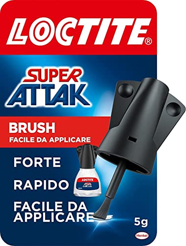 Loctite Super Attak Brush, Colla Liquida Trasparente Con Pennello, Super Colla Per Applicazioni Precise, Colla Per Legno, Gomma, Metallo, Ceramica, Le