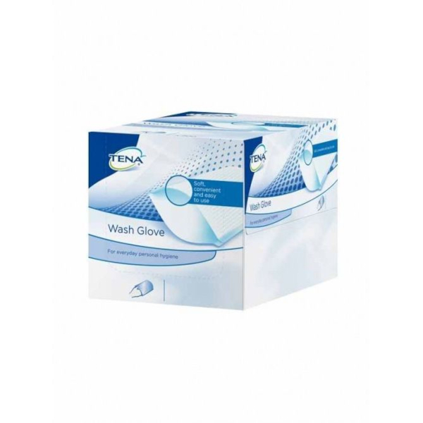 Tena Wash Glove Guanti Monouso 50 Pezzi
