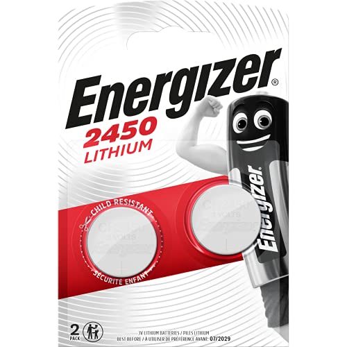 Energizer Lot De 2 Piles Bouton Cr2450/Dl2450, 3 V