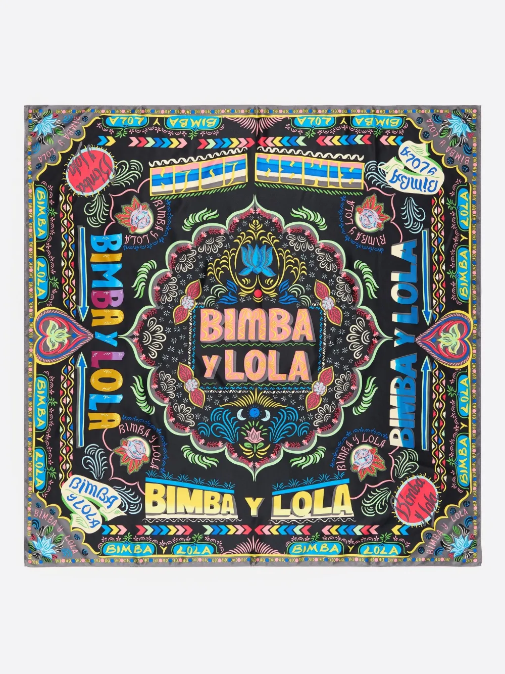 Bimba y Lola printed scarf - Nero
