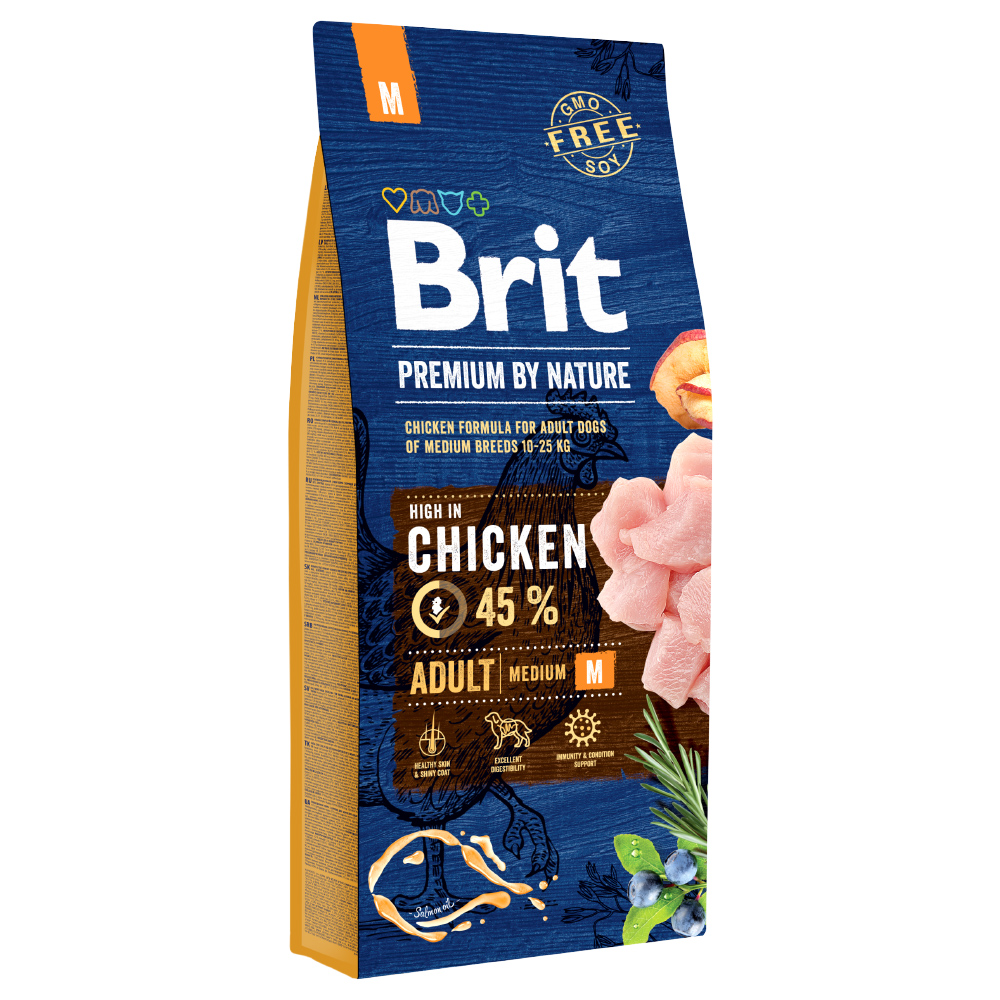 Brit Premium by Nature Adult M Crocchette cane - 15 kg