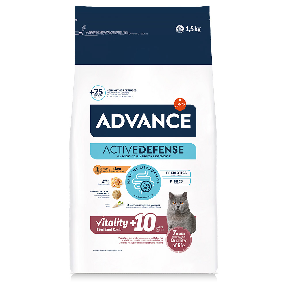 Advance Sterilized Senior +10 Pollo Crocchette per gatto - 1,5 kg