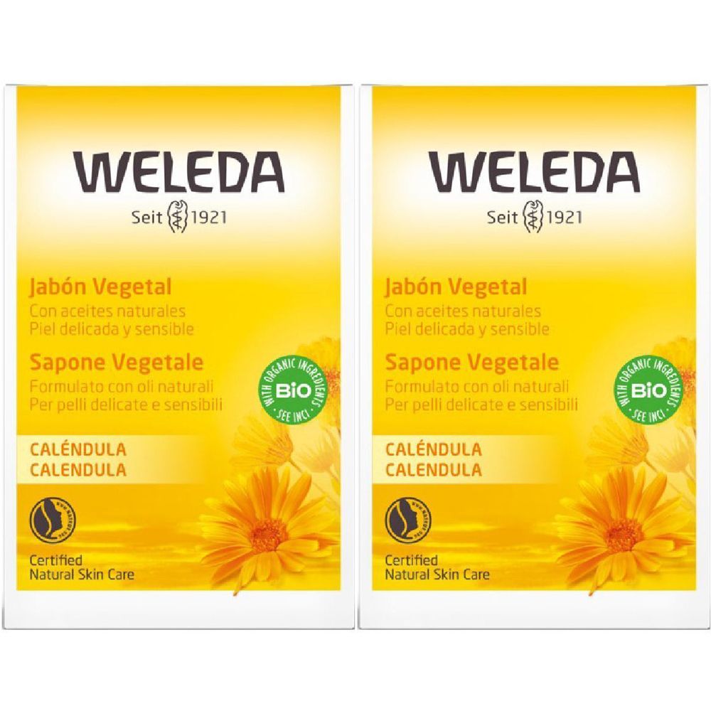 WELEDA Sapone Vegetale Calendula Set da 2 2x100 g