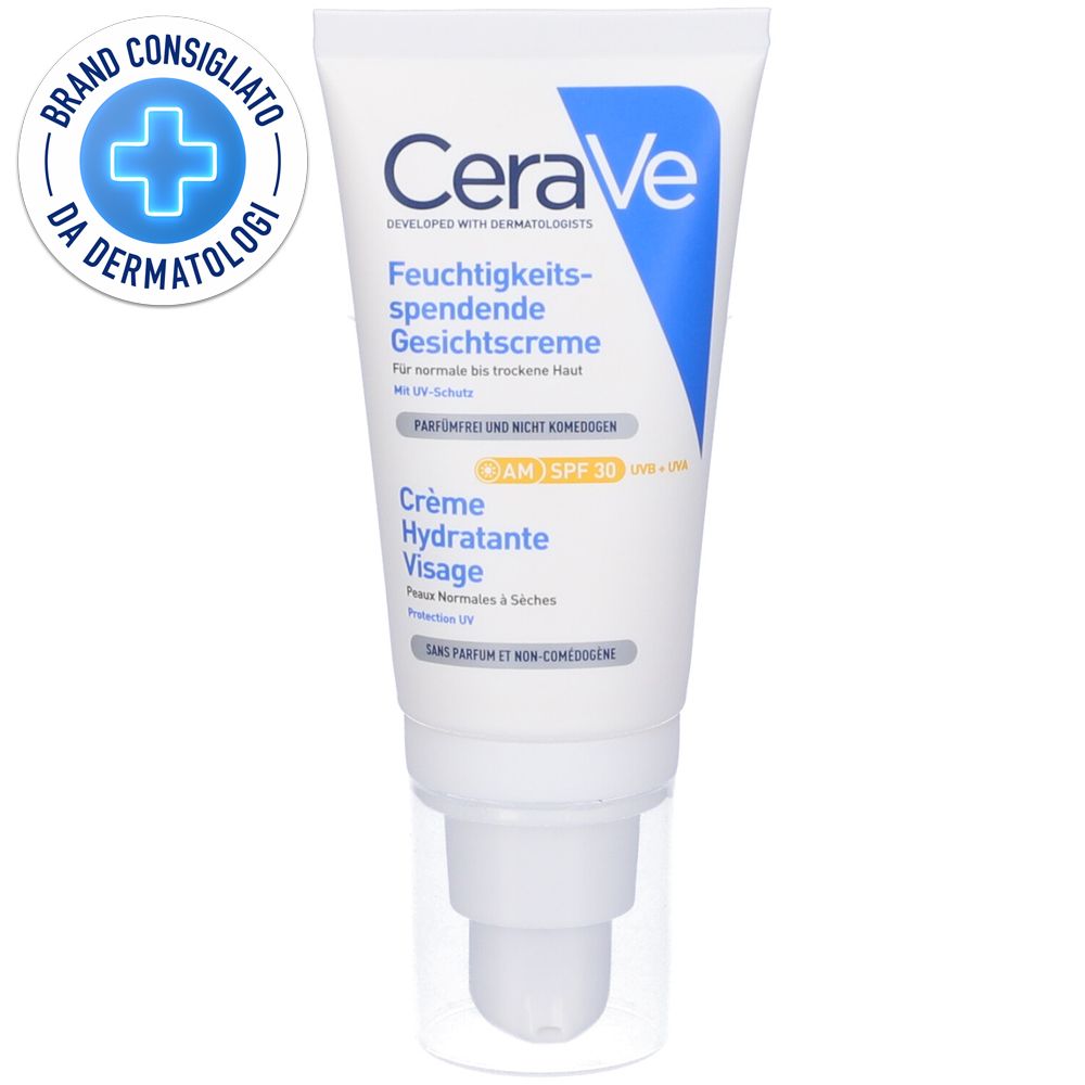 CeraVe Crema Viso Idratante SPF30 24 ore con acido ialuronico 52 ml