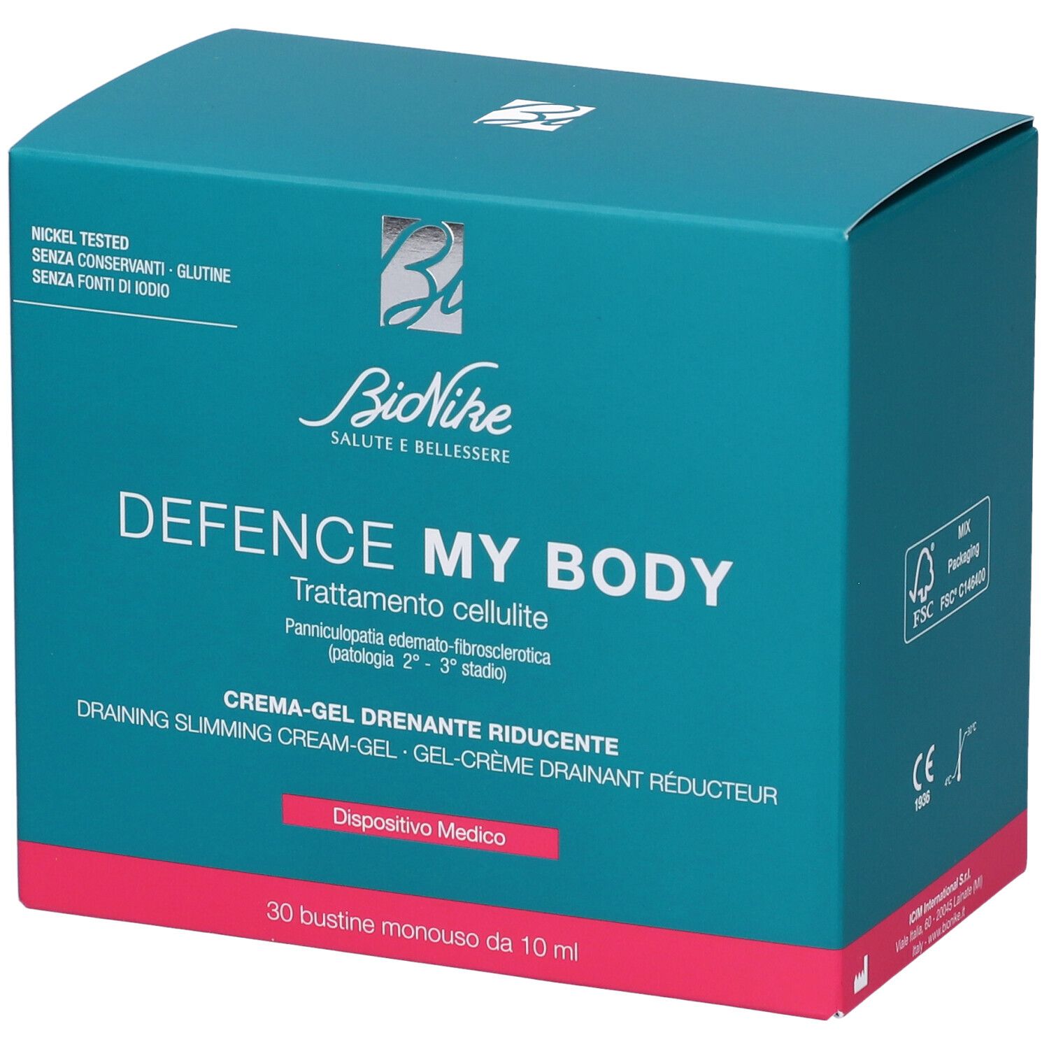 BioNike Defence My Body Trattamento Cellulite Crema-Gel Drenante Riduc
