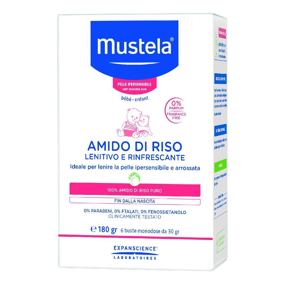 Mustela® POLVERE Amido di Riso DETERSIONE 180 g Polvere