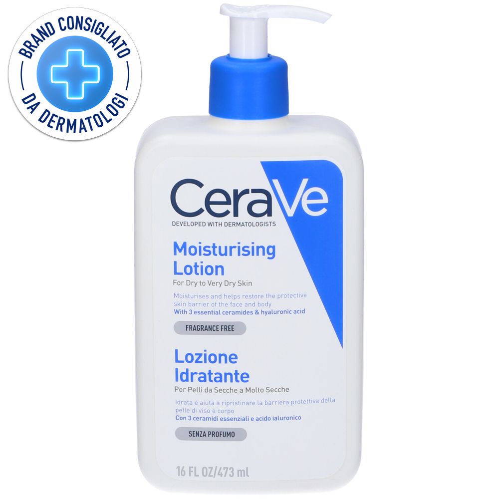 CeraVe Lozione Idratante Corpo Pelle da Secca a Molto 473 ml