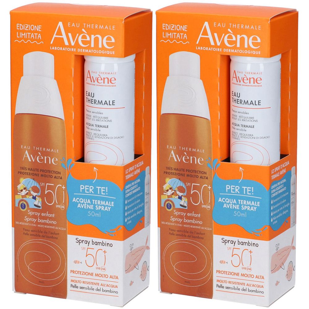 Avene Set Spray Bambino SPF 50+ + Acqua Termale OMAGGIO da 2 2x1 pz