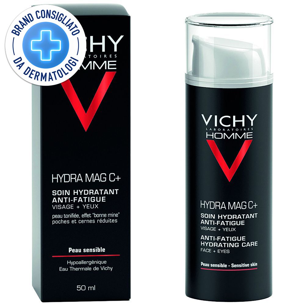 Vichy Homme Hydra Mag C + Trattamento Idratante Anti -Fatica Viso Occh