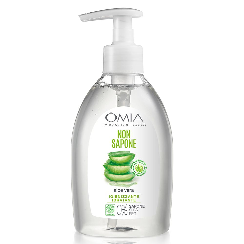 OMIA Non Sapone Viso Mani Aloe Vera 300 ml Detergente