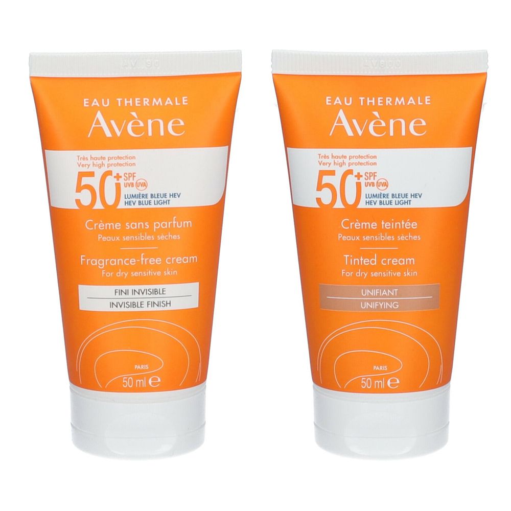 Avene Sol Crema Spf50+ Color + S/Prof 50+50 ml Set