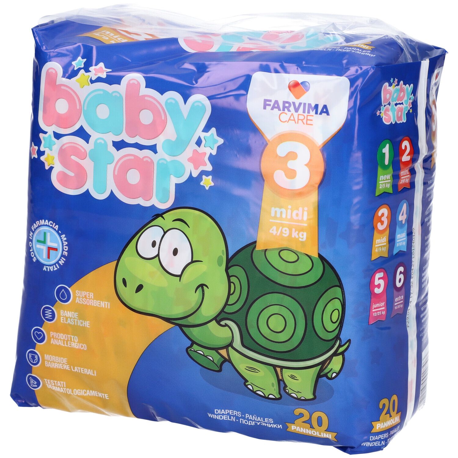 Pannolino Babystar 4/9Kg T3 20 Pezzi St