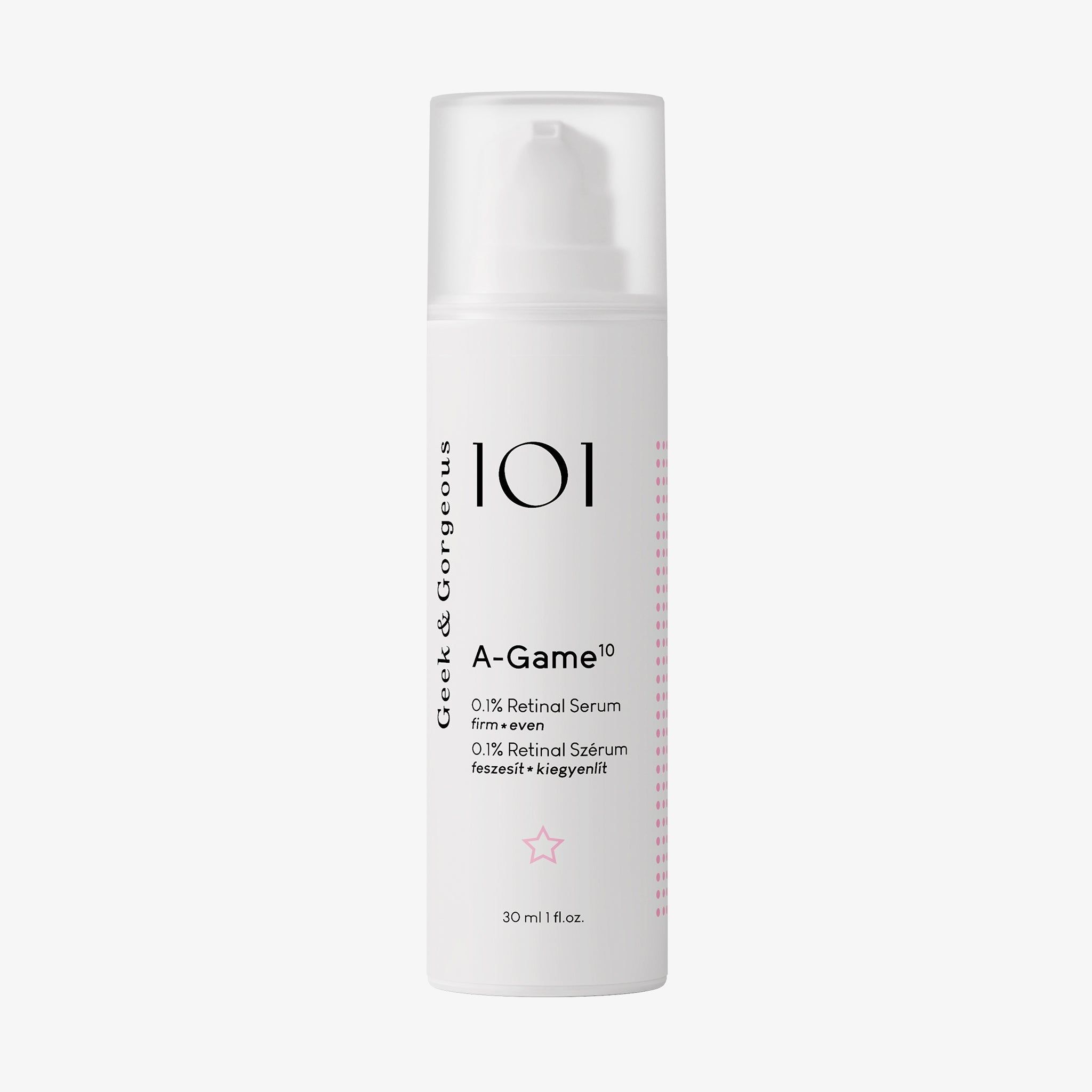 Geek & Gorgeous A-Game 10, Siero Retinale 0,1%, Cura viso pelle matura