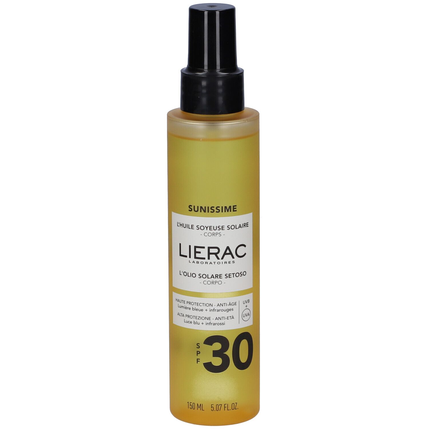Lierac Sunissime L´Olio Solare Setoso SPF30 150 ml Olio per la pelle