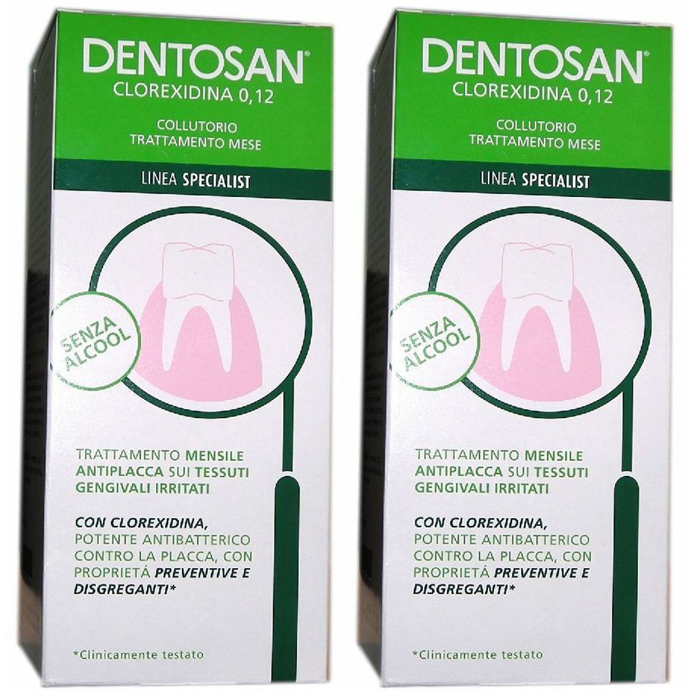 Dentosan Colluttorio Trattamento Mese Clorexidina 0,12% Set da 2 2x500
