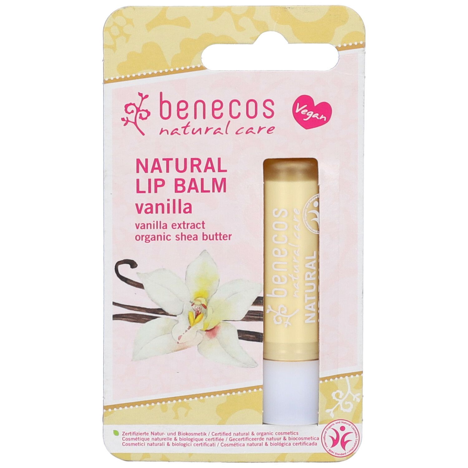 Benecos Balsamo Lab Vaniglia 4,8 ml Protezione per le labbra