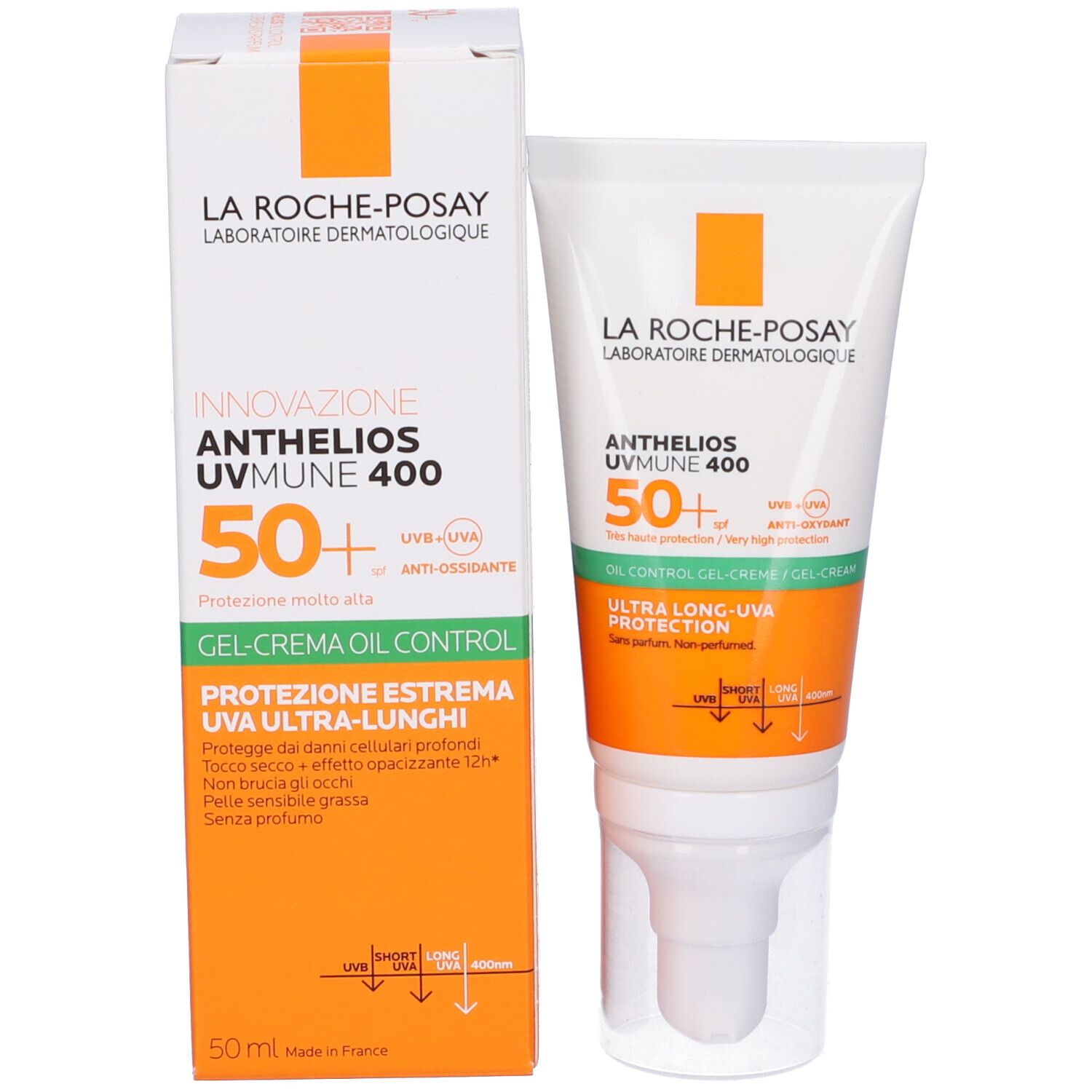 La Roche Posay ANTHELIOS UVMUNE 400 GEL-CREMA OIL CONTROL SPF50+ senza
