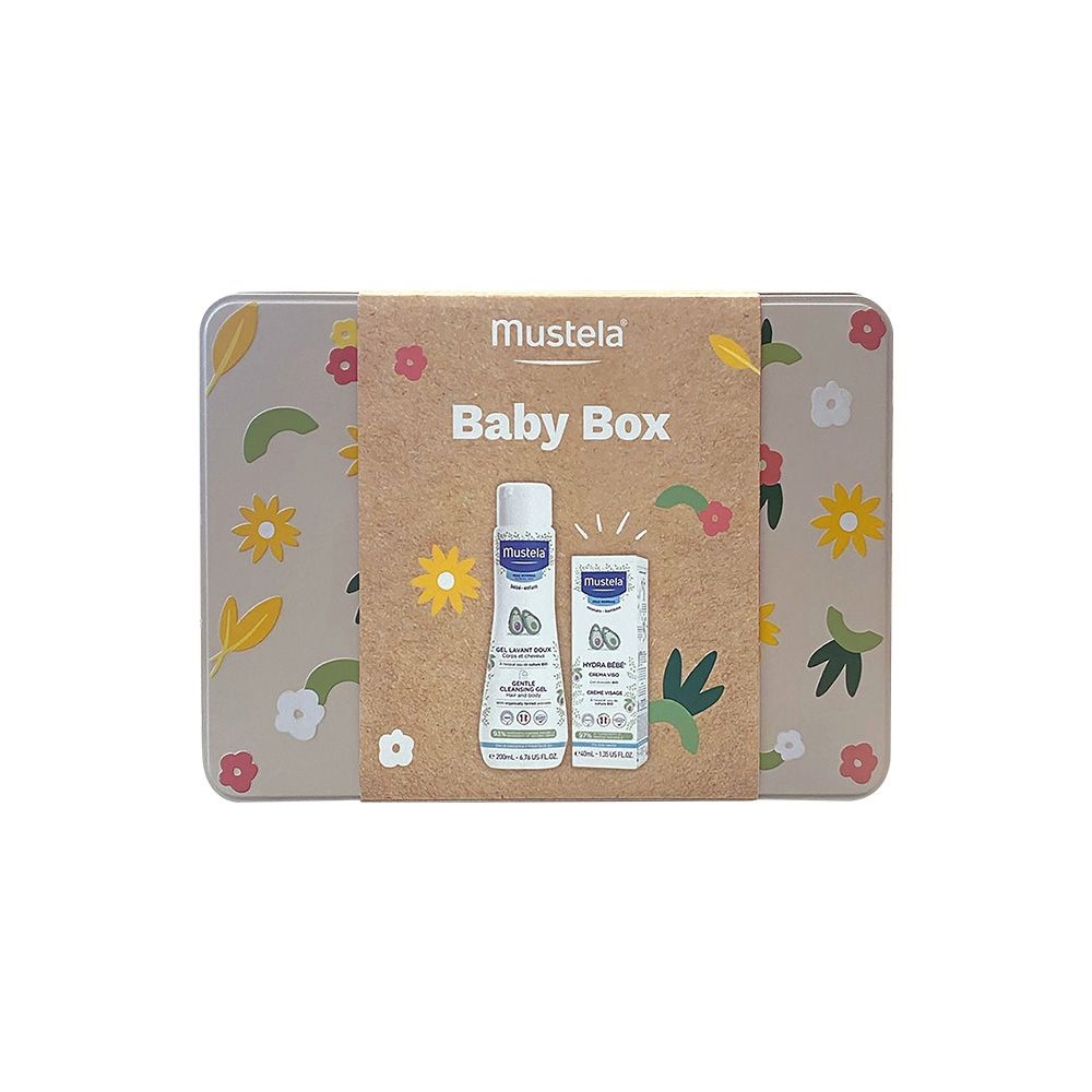 Mustela Baby Box Detergente Delicato + Hydra Bébé Crema Viso 1 pz Set