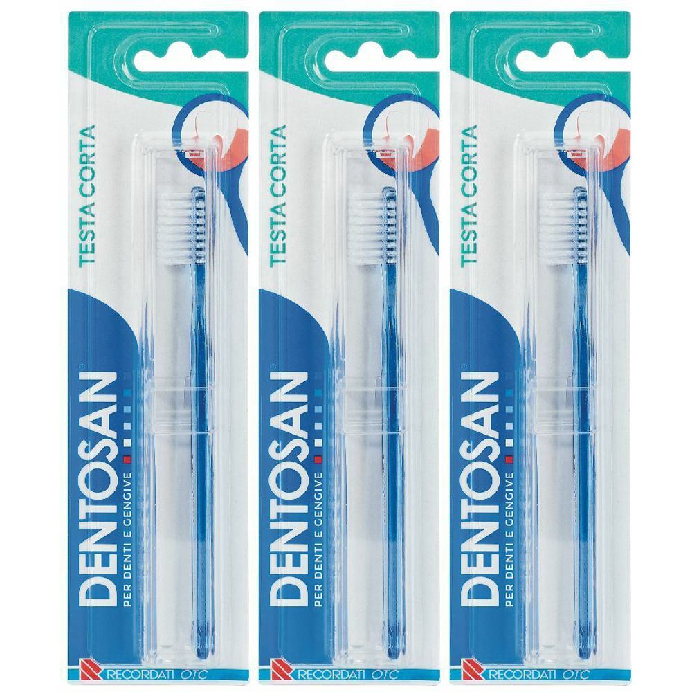 Dentosan® Per Denti e Gengive Spazzolino da Denti, Testa Corta Set 3 3