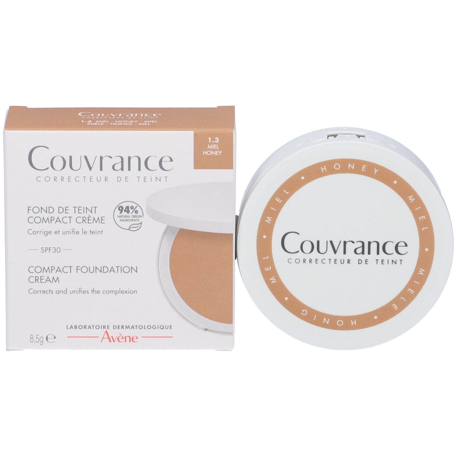 Avène Couvrance Fondotinta Compatto in Crema Tonalitá 1.3 Miele 1 pz M